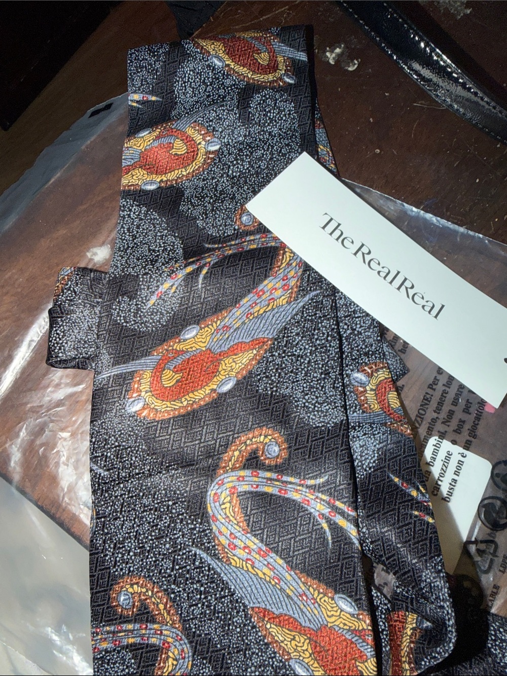 ERTE ~ Vintage Silk Tie ~collegians cravatte 1995 , The Real Real authenticity